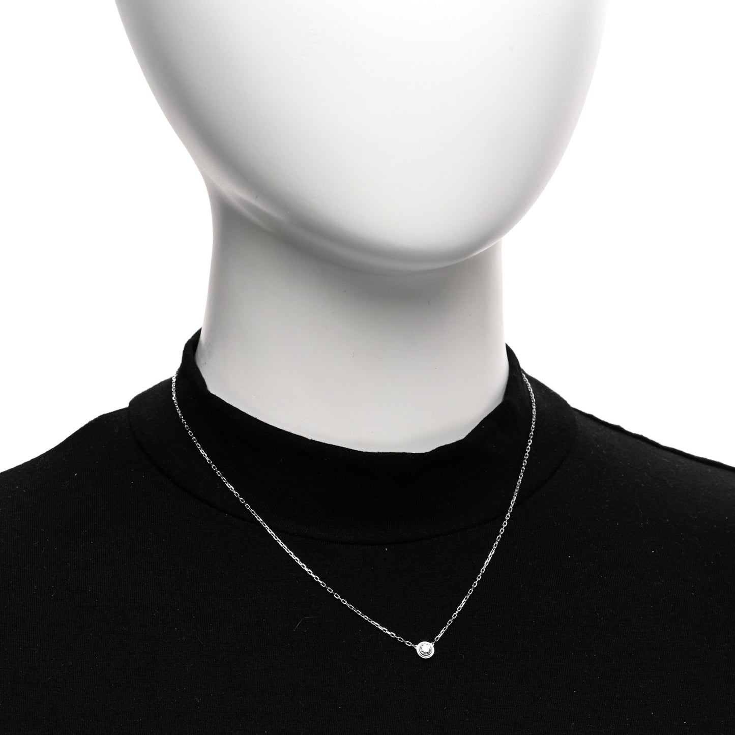 18K White Gold Diamond LM D'Amour Pendant Necklace