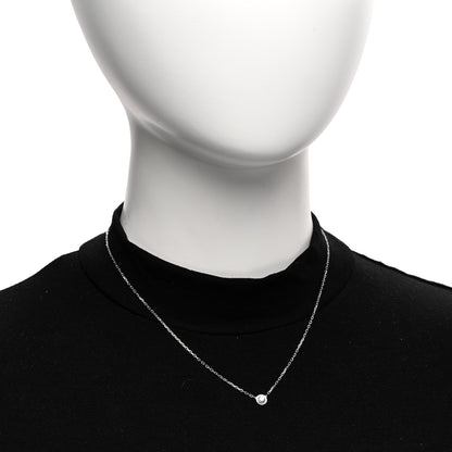 Cartier 18K White Gold Diamond LM D'Amour Pendant Necklace 2 of 5