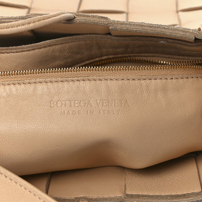 Bottega Veneta Lambskin Maxi Intrecciato Cassette Messenger Almond 6 of 12