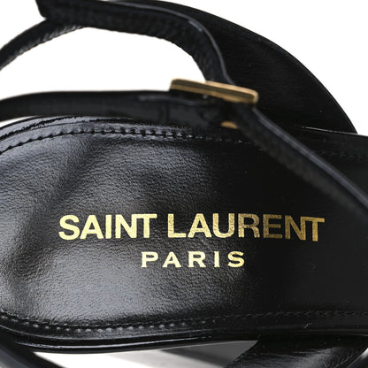 Saint Laurent Patent Jodie 95 Platform Sandals 38.5 Black 9 of 10