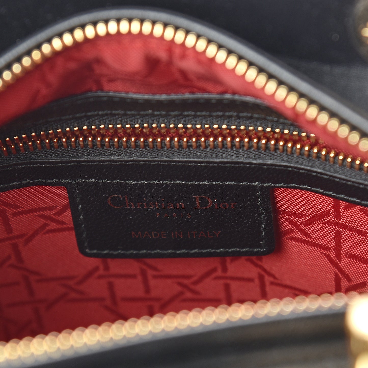 Lambskin Cannage Medium Lady Dior Black