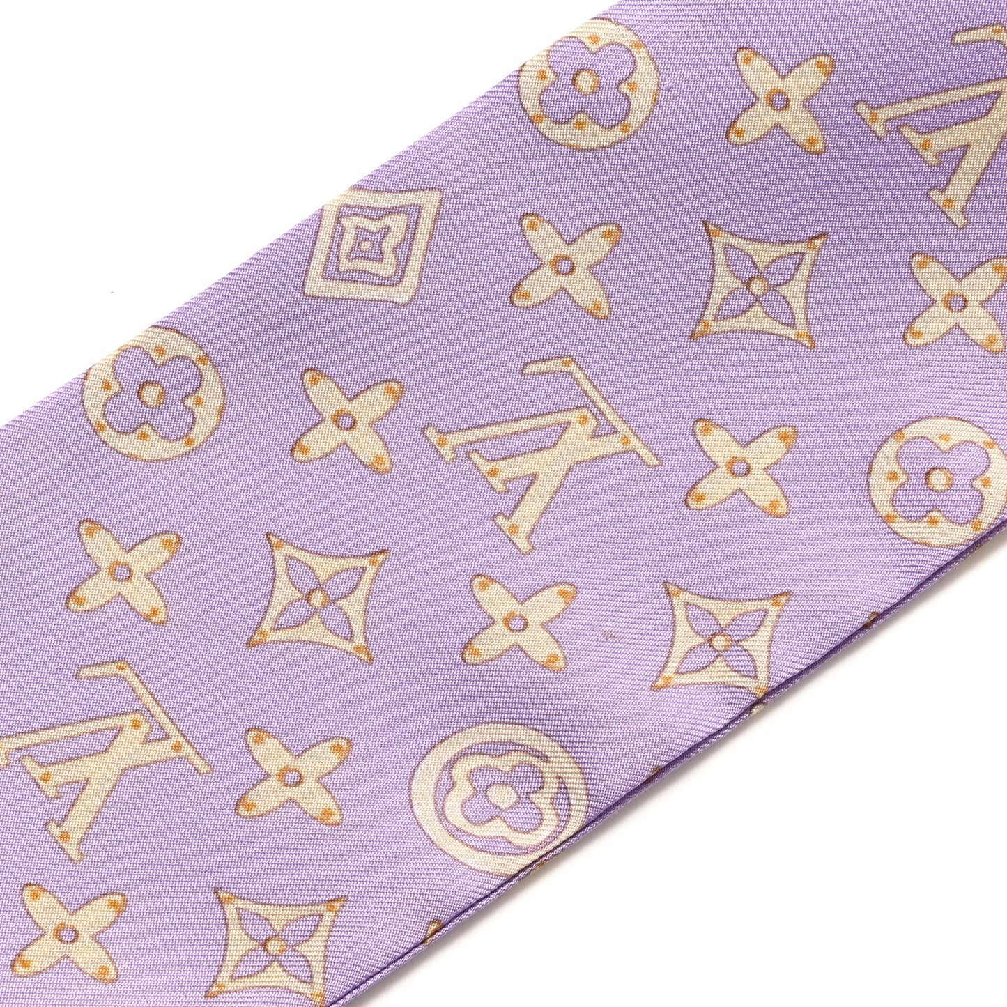 Silk Monogram Map Bandeau Lilac