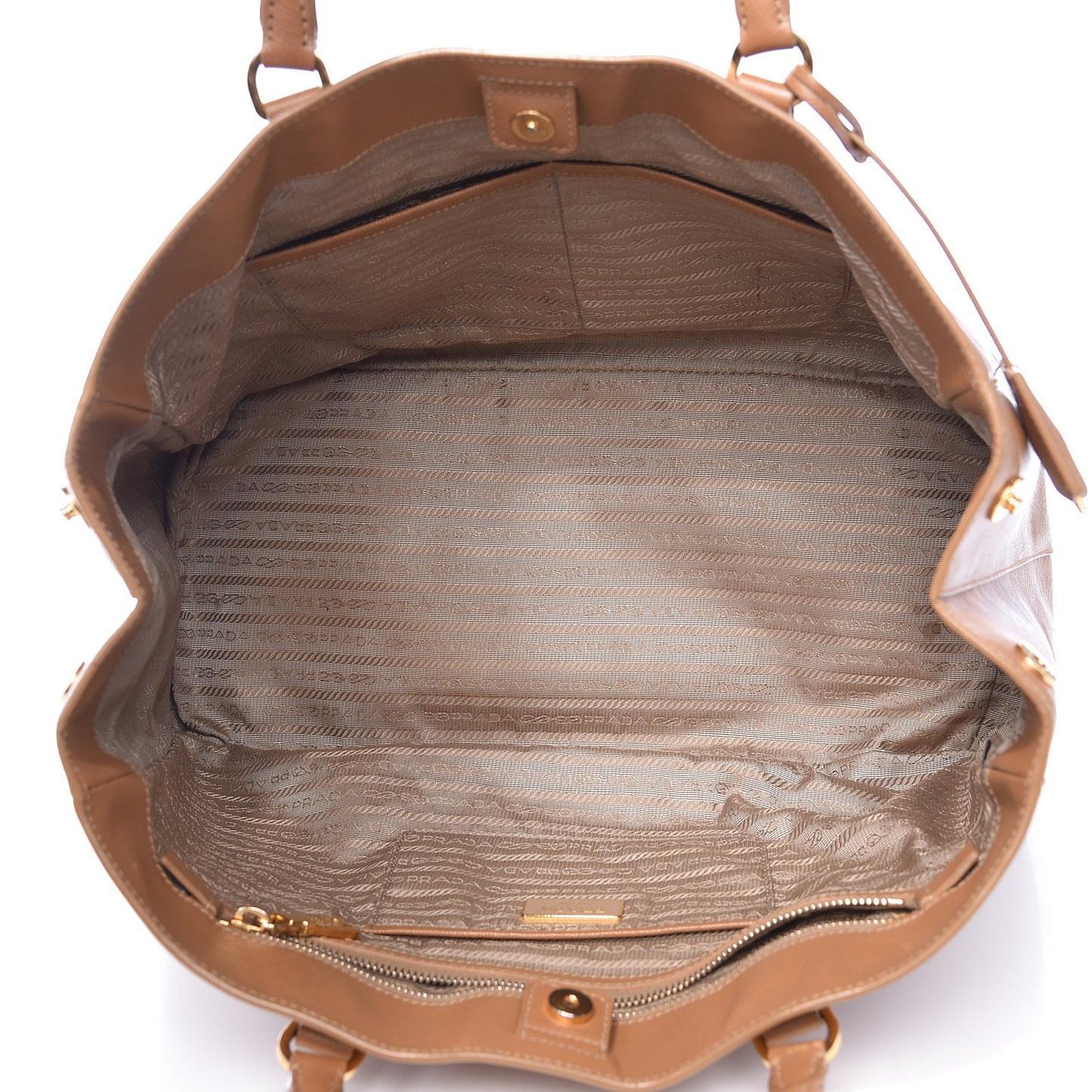 Saffiano Lux Large Tote Caramel