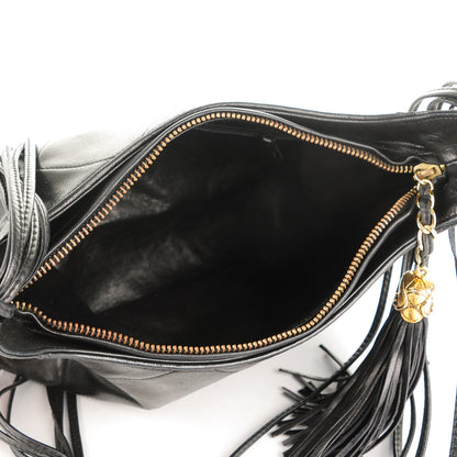 Chanel Lambskin Quilted Tassel Bag Black 5 of 8