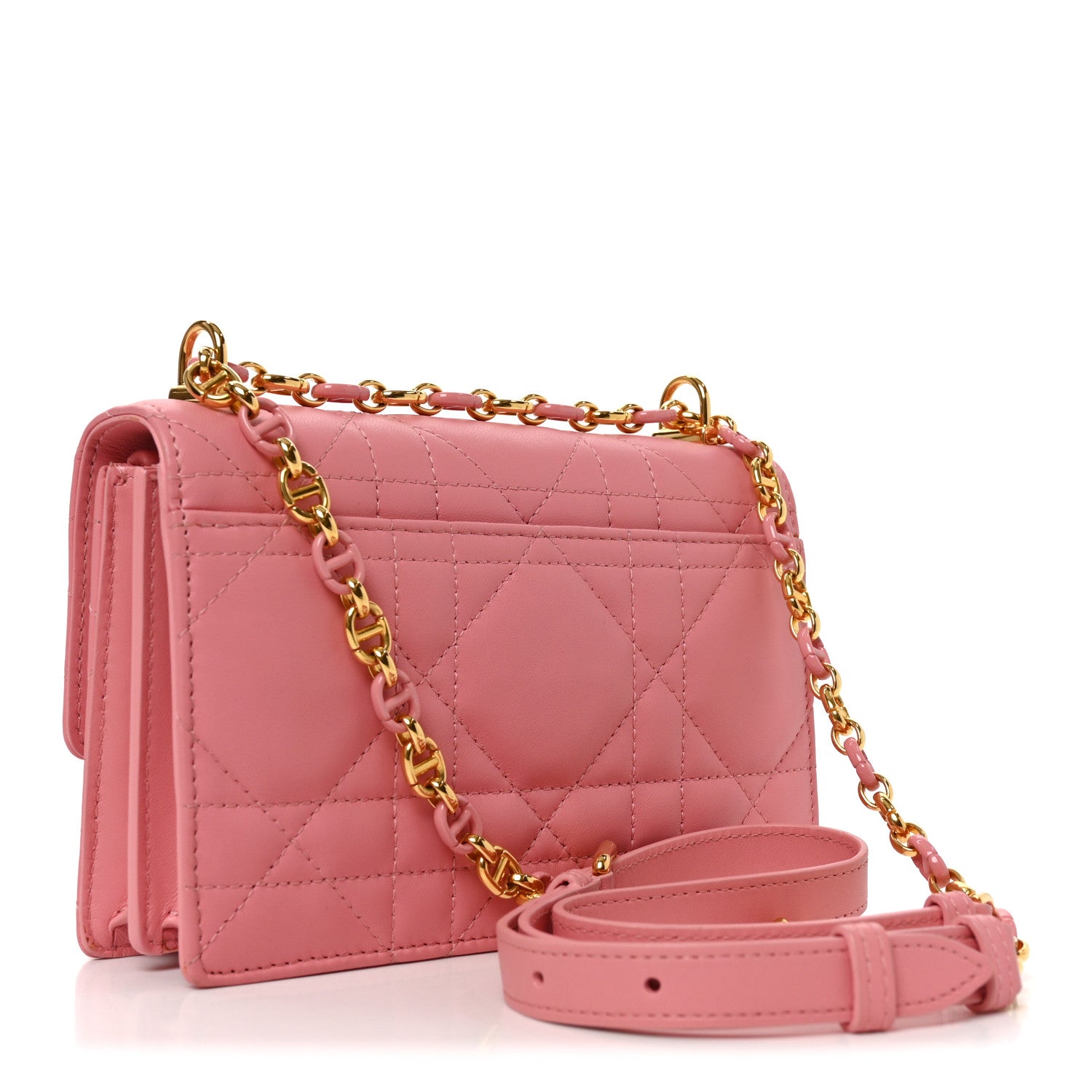 Christian Dior Lambskin Macrocannage Mini Miss Caro Bag Pink 3 of 11