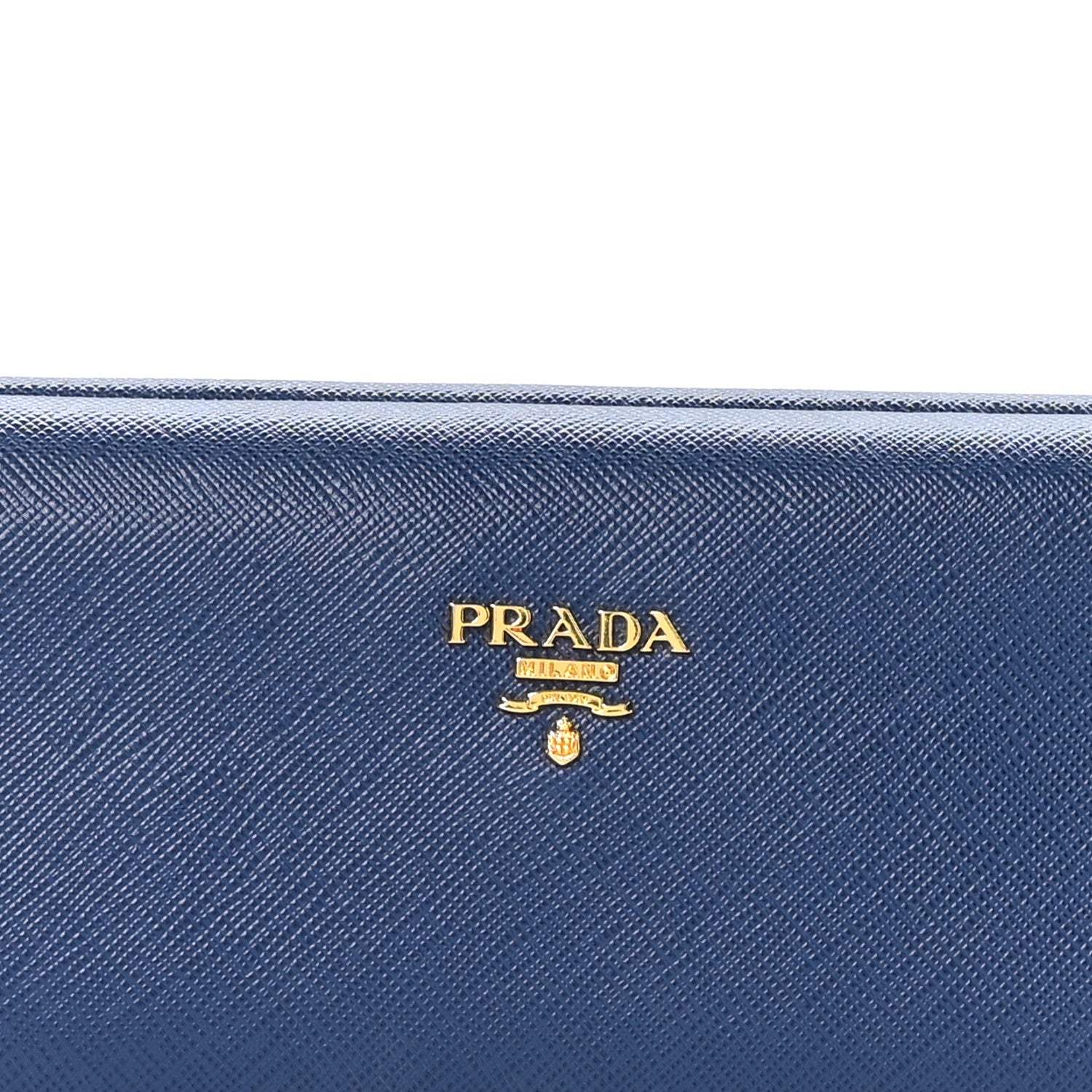 Prada Saffiano Lux East West Frame Clutch Cobalto 6 of 8