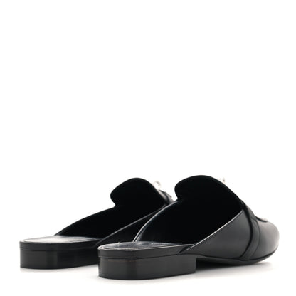 Hermes Goatskin Oz Mules 38 Black 4 of 8