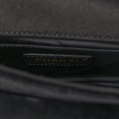 Chanel Velvet Quilted Small Camellia Flap Black 6 of 10