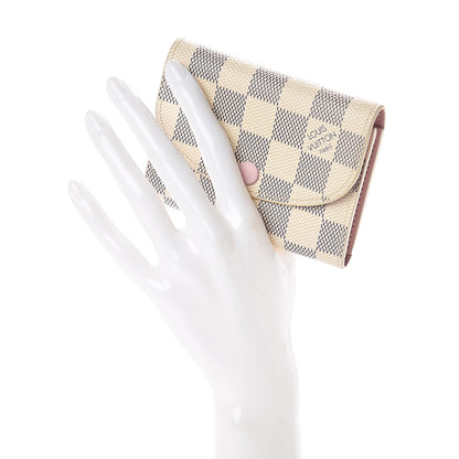 Louis Vuitton Damier Azur Rosalie Coin Purse Rose Ballerine 2 of 6