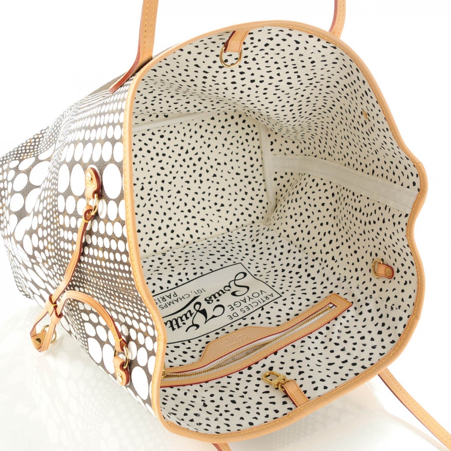 Monogram Kusama Waves Neverfull MM White