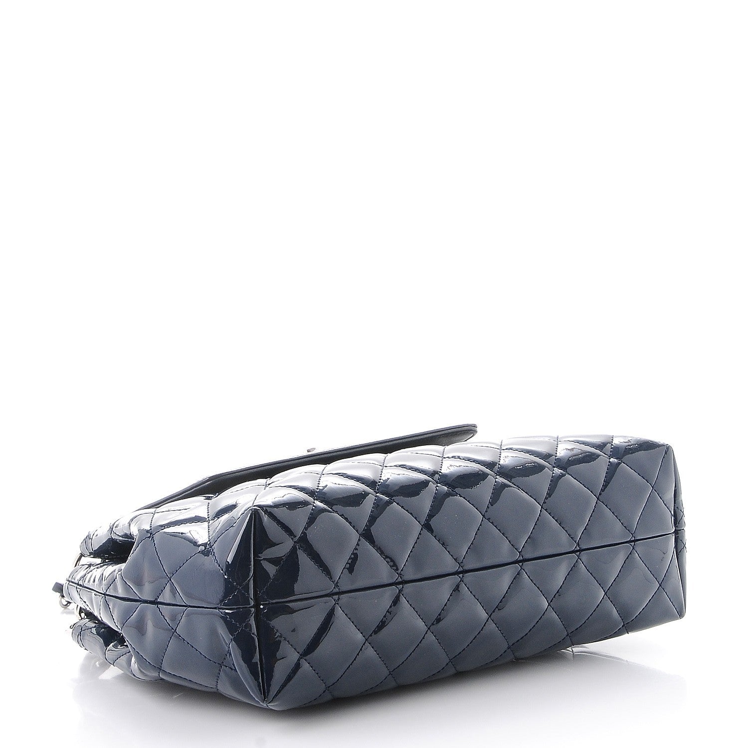 Chanel Patent Quilted Large Coco Shine Accordion Flap Dark Navy Blue 5 of 9
