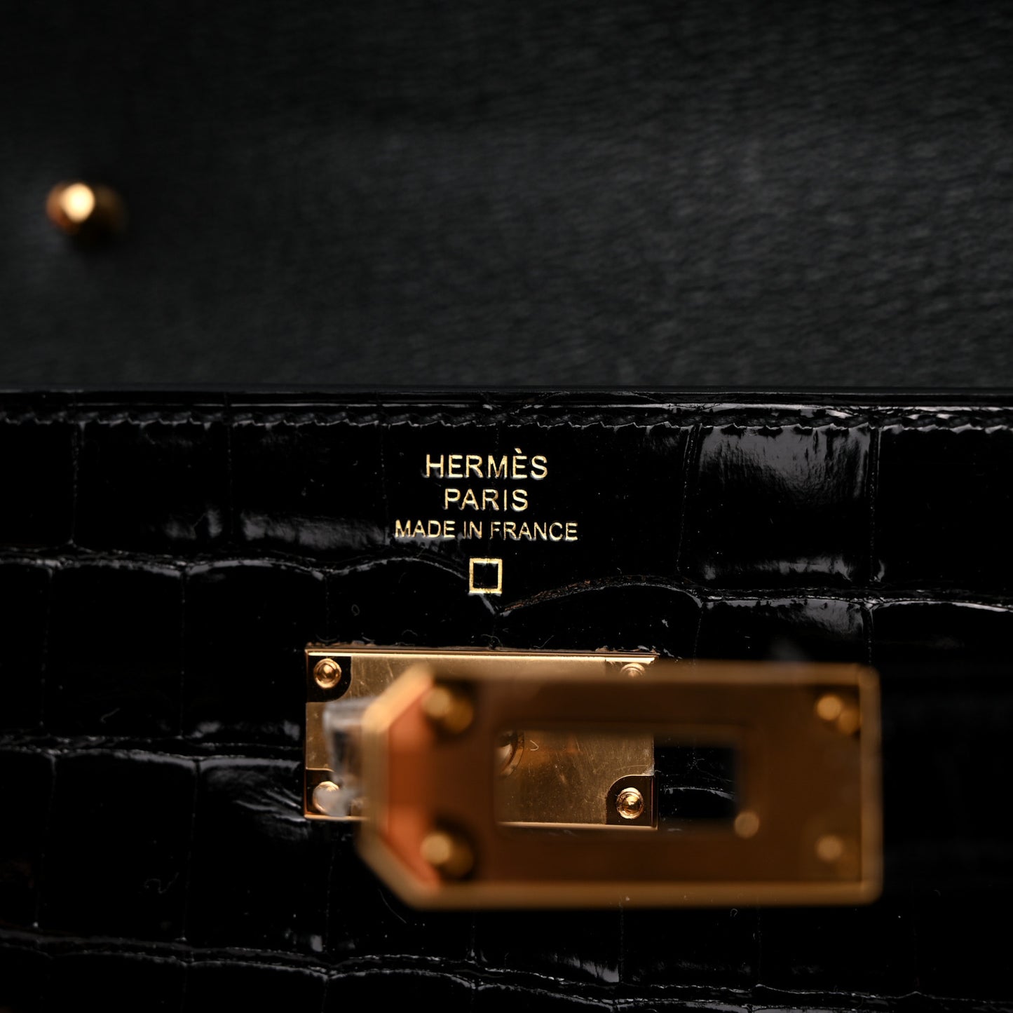 Shiny Alligator Kelly Wallet To Go Black