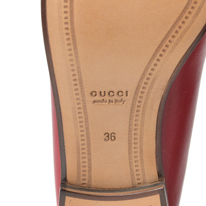 Gucci Lambskin Womens Brixton Horsebit Loafers 36 Hibiscus Red 5 of 7