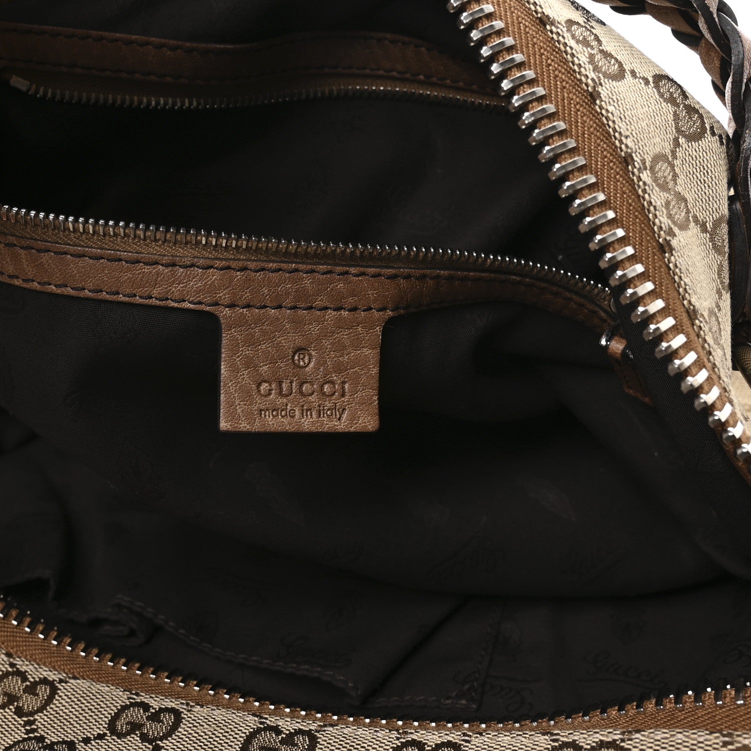 Gucci Monogram Bamboo Bar Medium Tote Brown 6 of 11