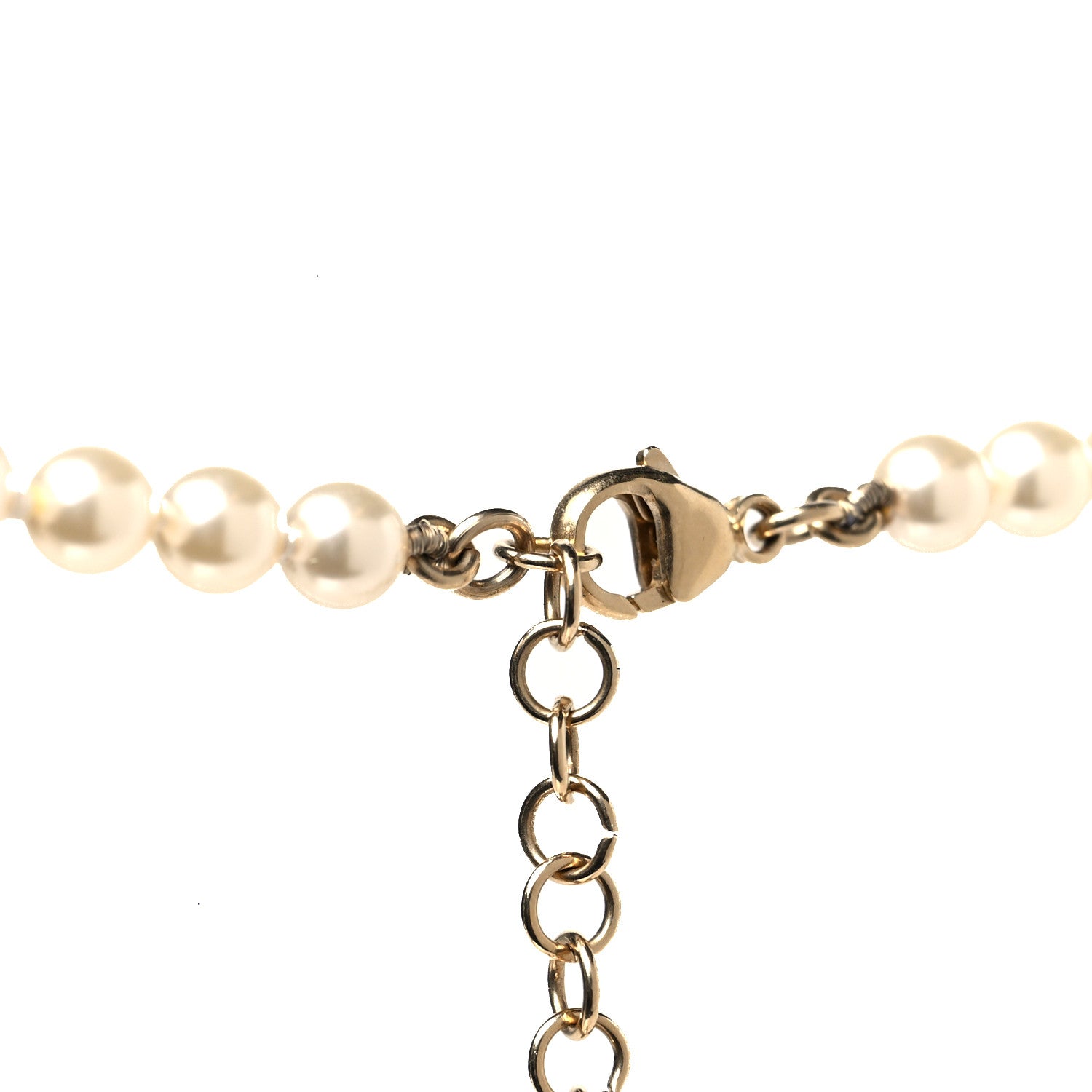 Chanel Pearl Crystal CC Star Long Necklace Gold 4 of 5