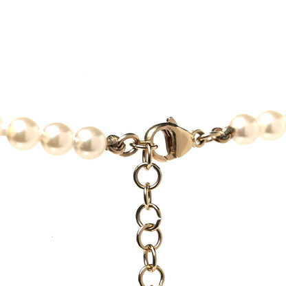 Chanel Pearl Crystal CC Star Long Necklace Gold 4 of 5