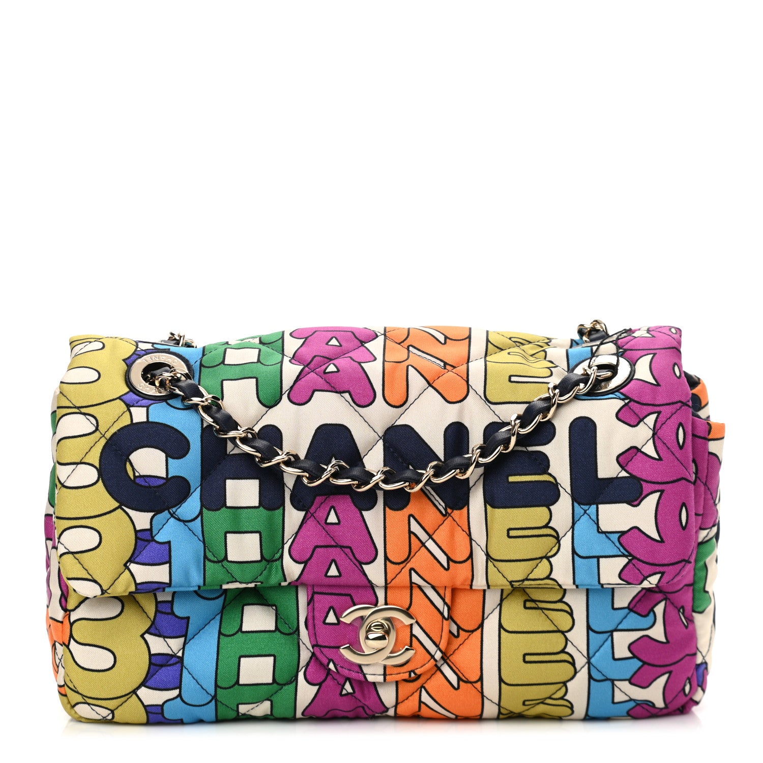Chanel Printed Silk CC Small Single Flap Multicolor 1 of 11