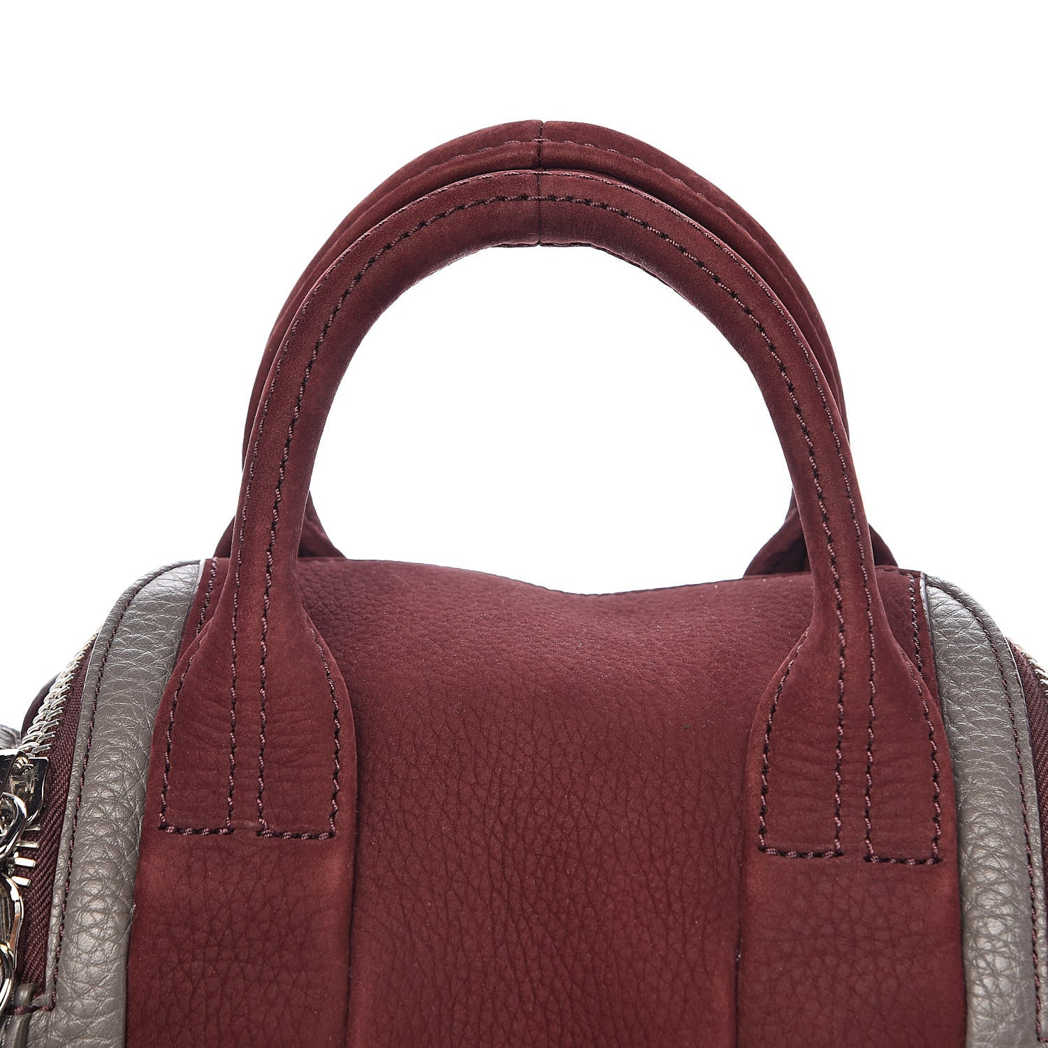 Alexander Wang Nubuck Soft Pebbled Calfskin Mini Rockie Beet Stone Rhodium Hardware 9 of 12