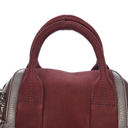 Alexander Wang Nubuck Soft Pebbled Calfskin Mini Rockie Beet Stone Rhodium Hardware 9 of 12