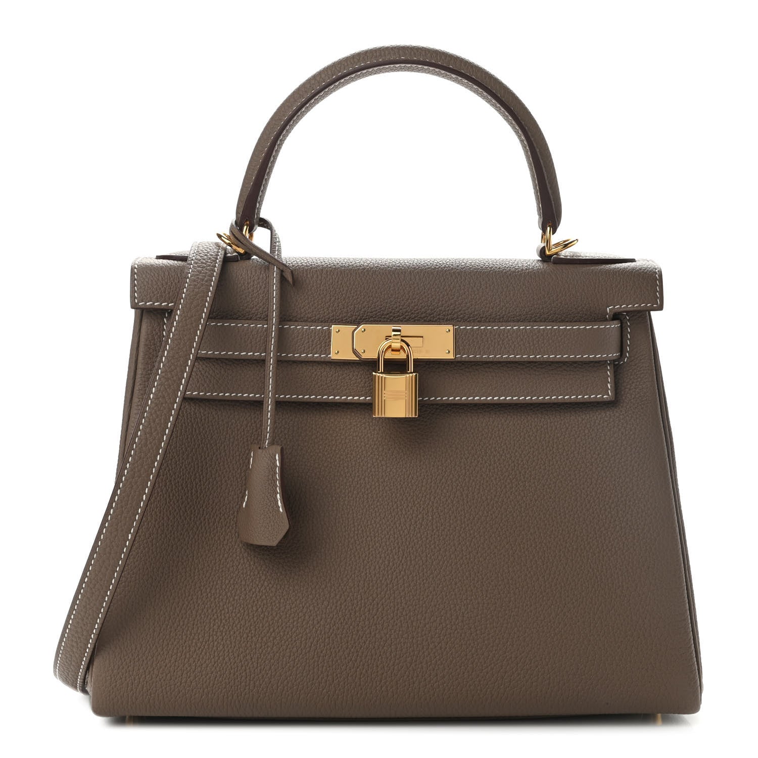 Hermes Togo Kelly Retourne 28 Etoupe 1 of 11