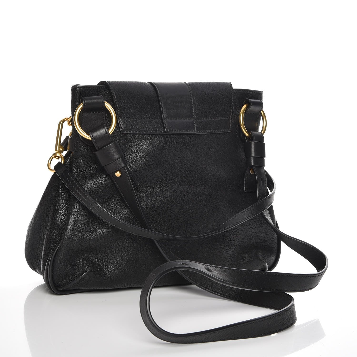 Chloe Grained Lambskin Calfskin Small Lexa Shoulder Bag Black 4 of 7