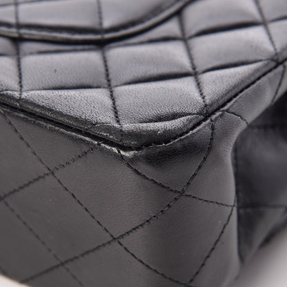 Chanel Lambskin Quilted Medium Double Flap Black 12 of 13