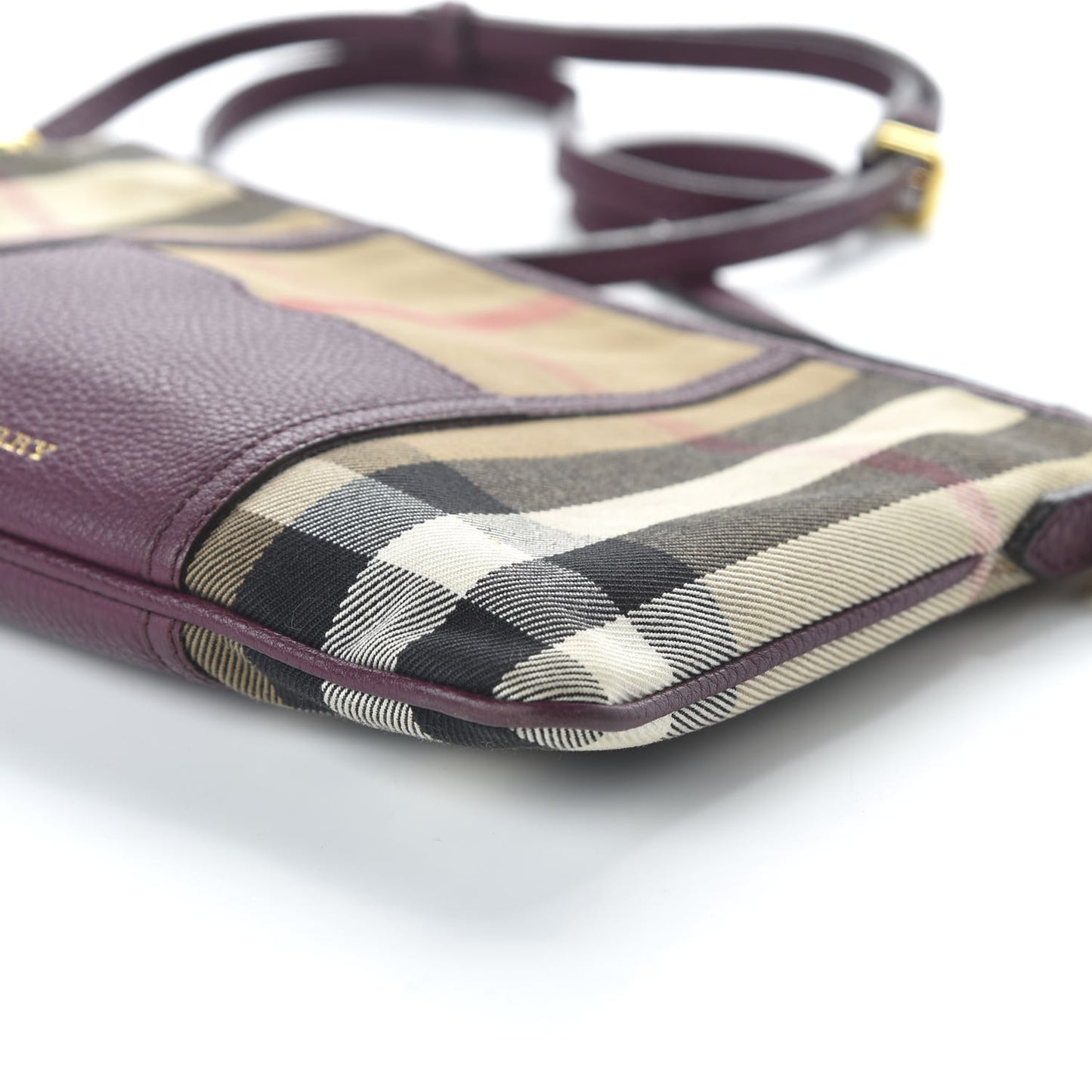 House Check Peyton Crossbody Clutch Bag Mahogany Red