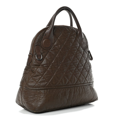 Chanel Coated Canvas Quilted Garment Travel Bag Brown 2 of 6