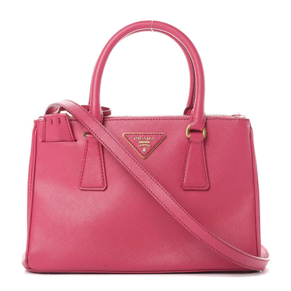 Prada Saffiano Lux Small Galleria Double Zip Tote Fuxia 1 of 26
