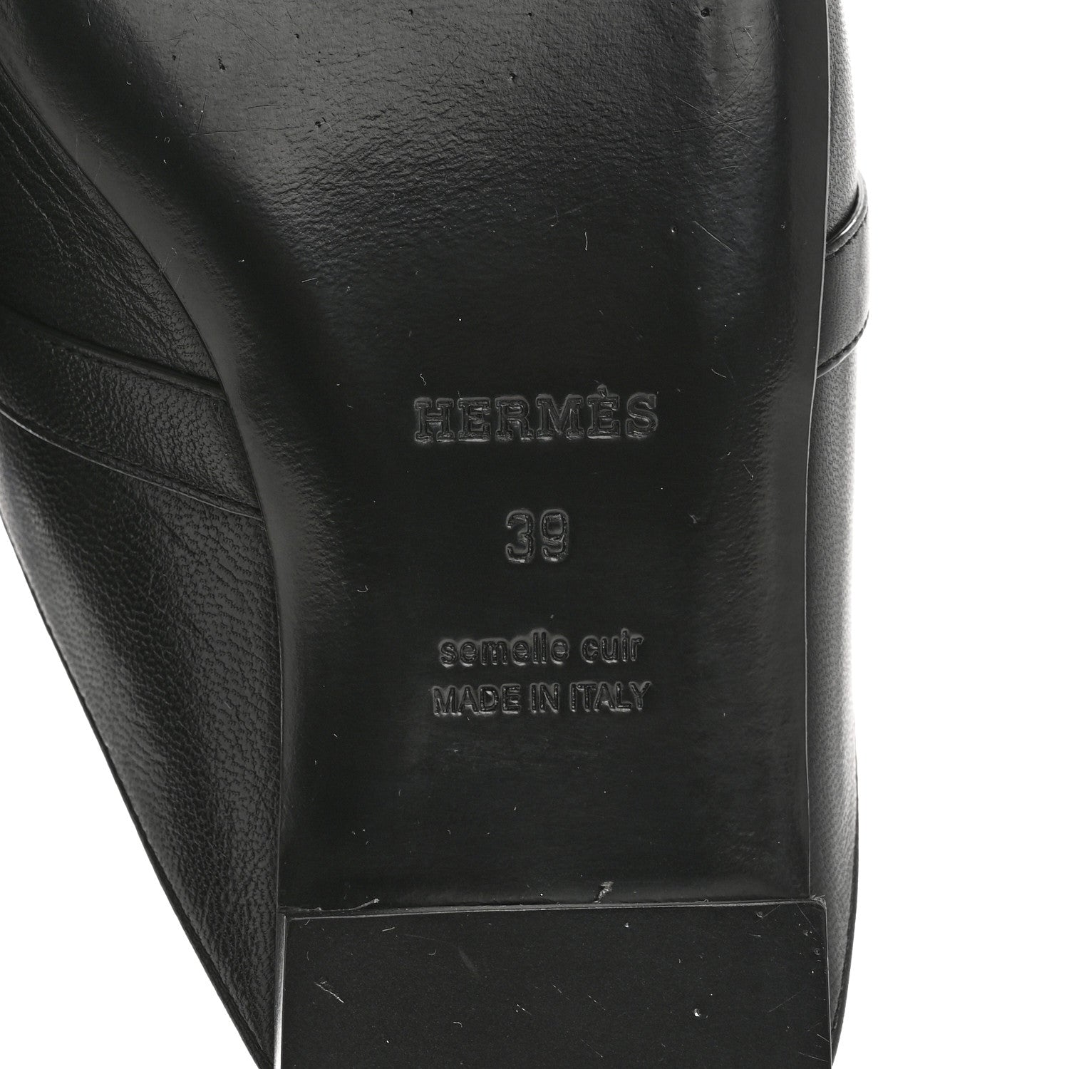 Hermes Goatskin Oz Mules 39 Black 8 of 12