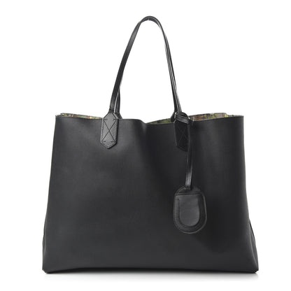 Gucci GG Supreme Monogram Blooms Medium Reversible Tote Beige New Military Black 10 of 17