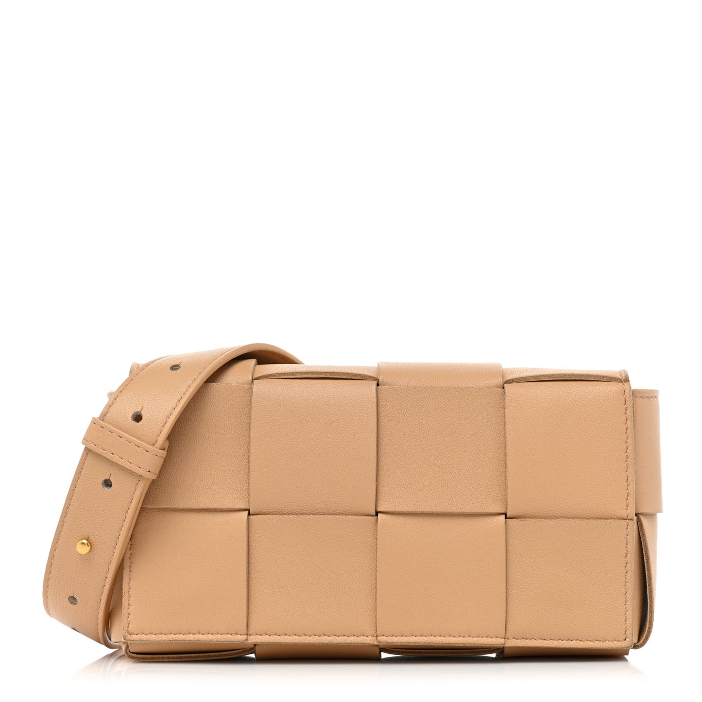 Nappa Intreccio Cassette Belt Bag Almond