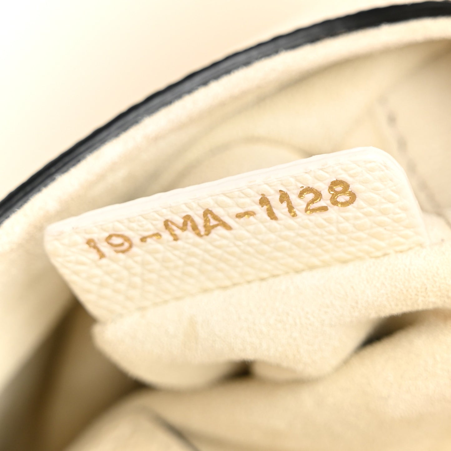 Grained Calfskin Mini Saddle Bag White