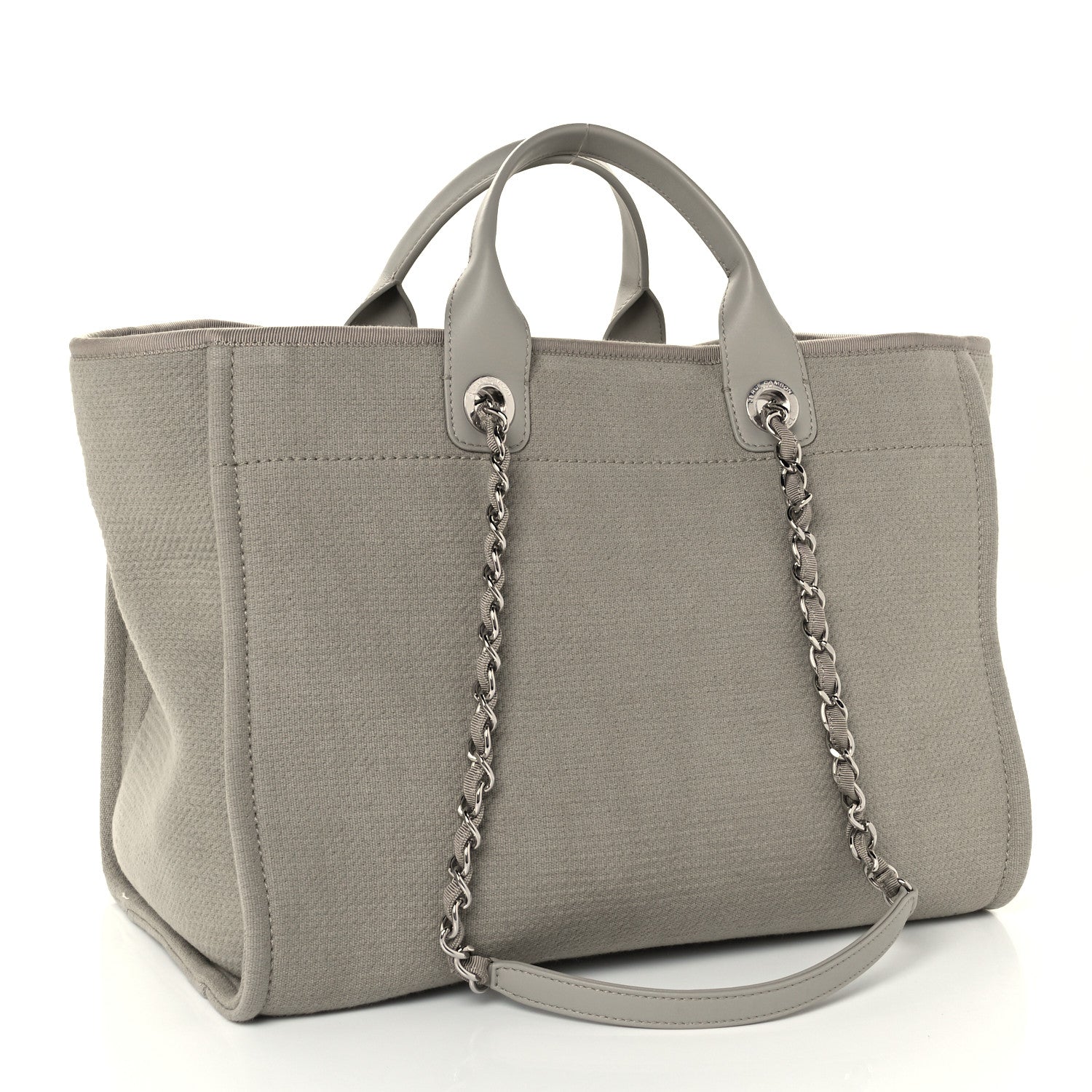 Chanel Mixed Fibers Medium Deauville Tote Grey 3 of 11