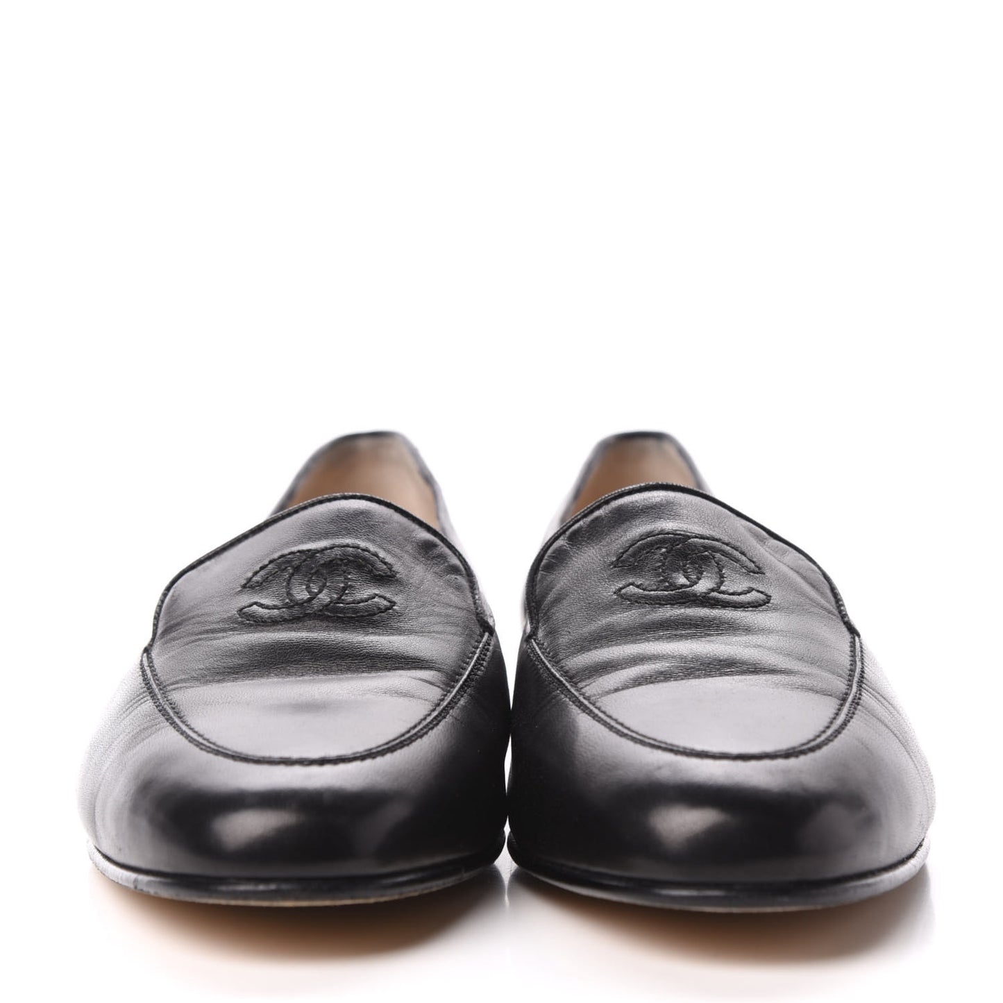 Lambskin CC Loafers 38.5 Black