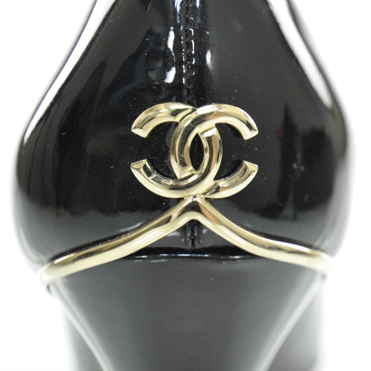 Patent CC Heels 39.5 Black and Gold