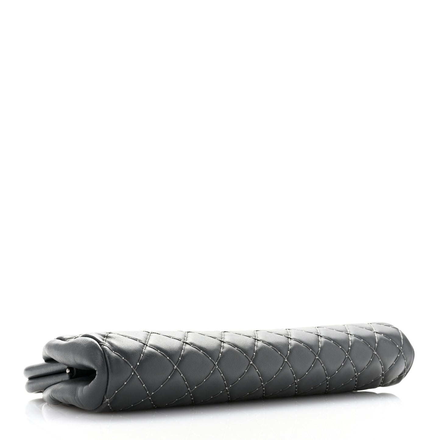 Lambskin Stitched Timeless Clutch Grey