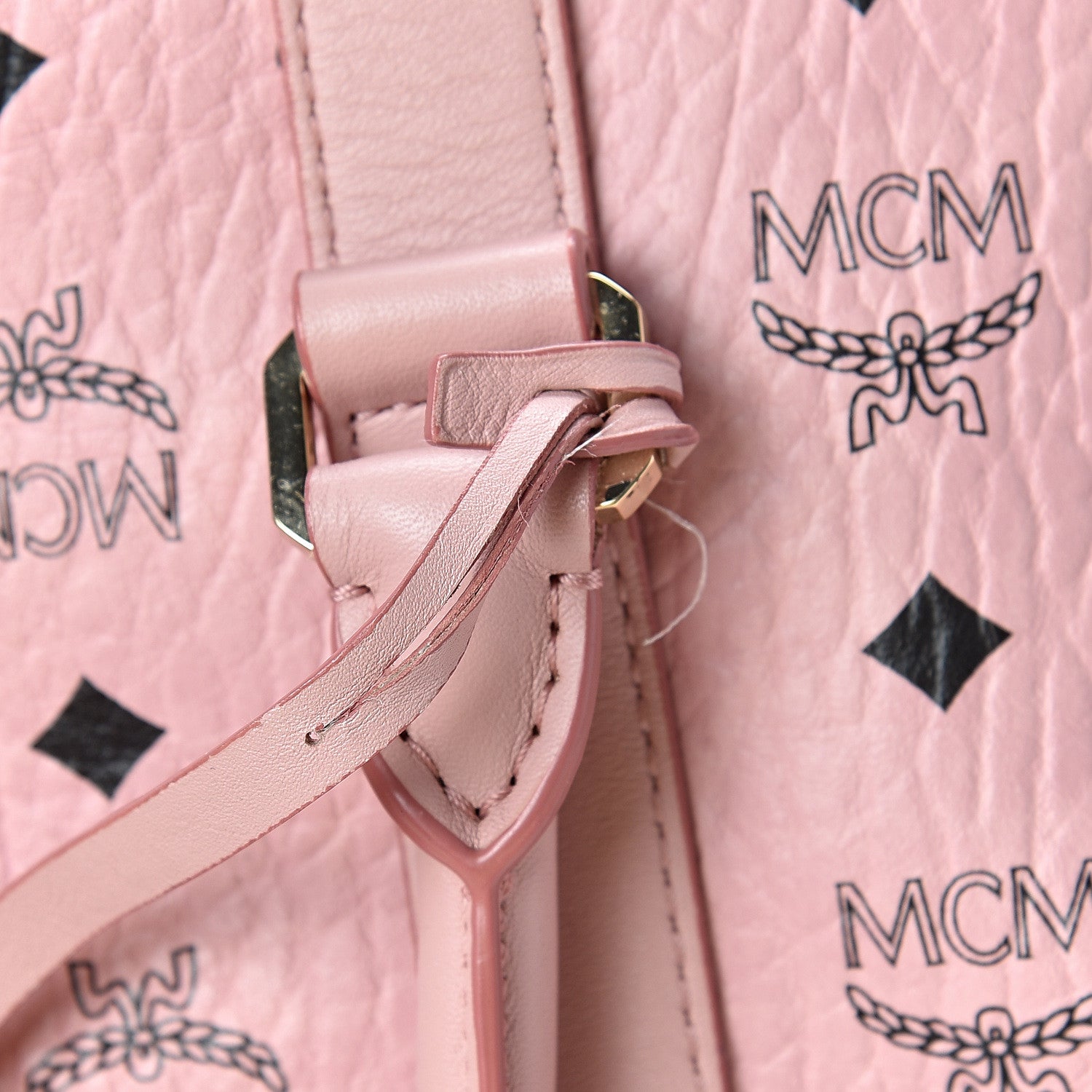 MCM Visetos Large Traveler Weekender Bag Light Pink 15 of 19
