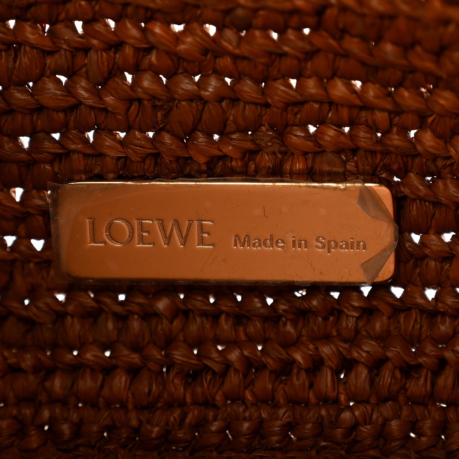 Loewe Raffia Donut Chain Medium Ola Shoulder Bag Honey 13 of 19