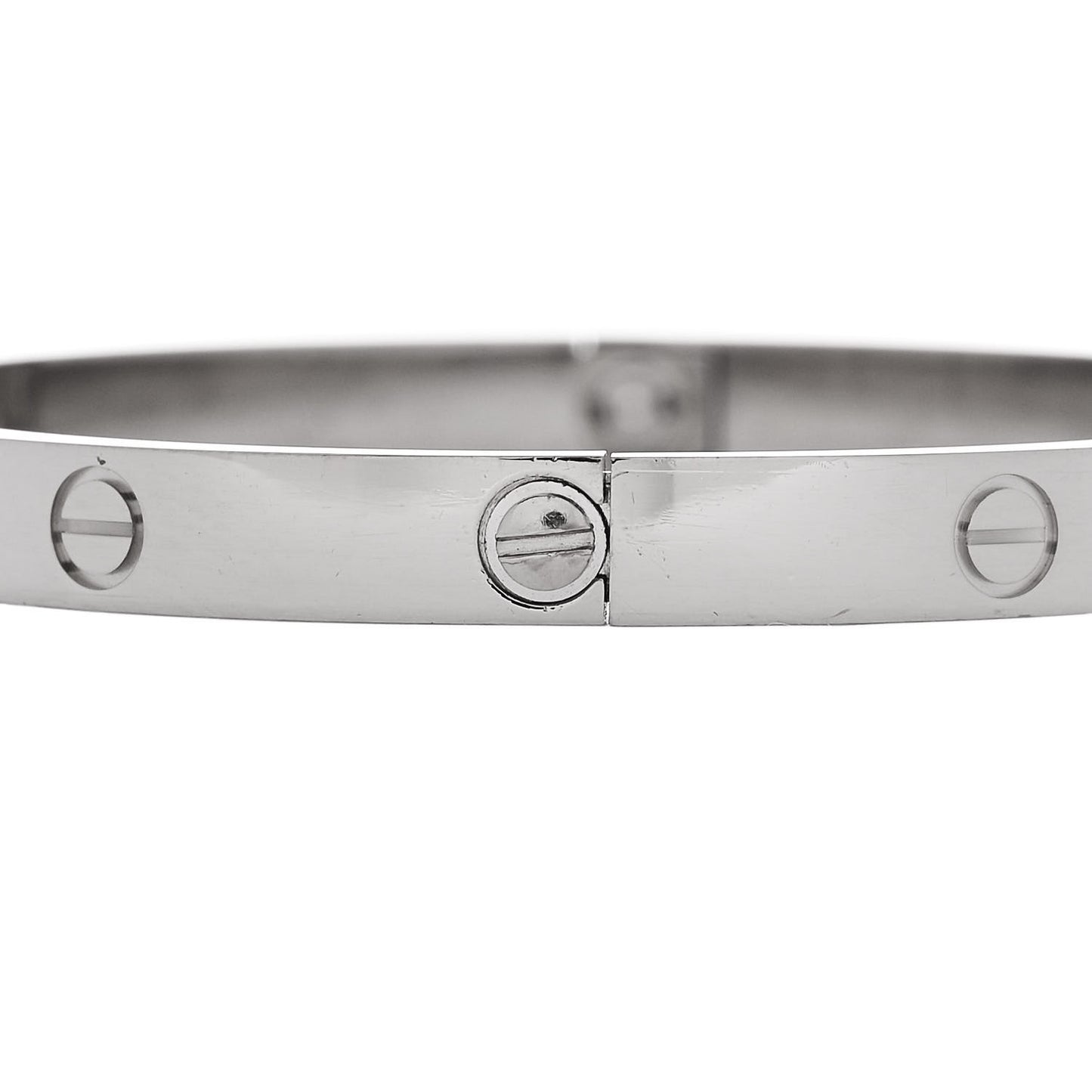 18K White Gold LOVE Bracelet 20