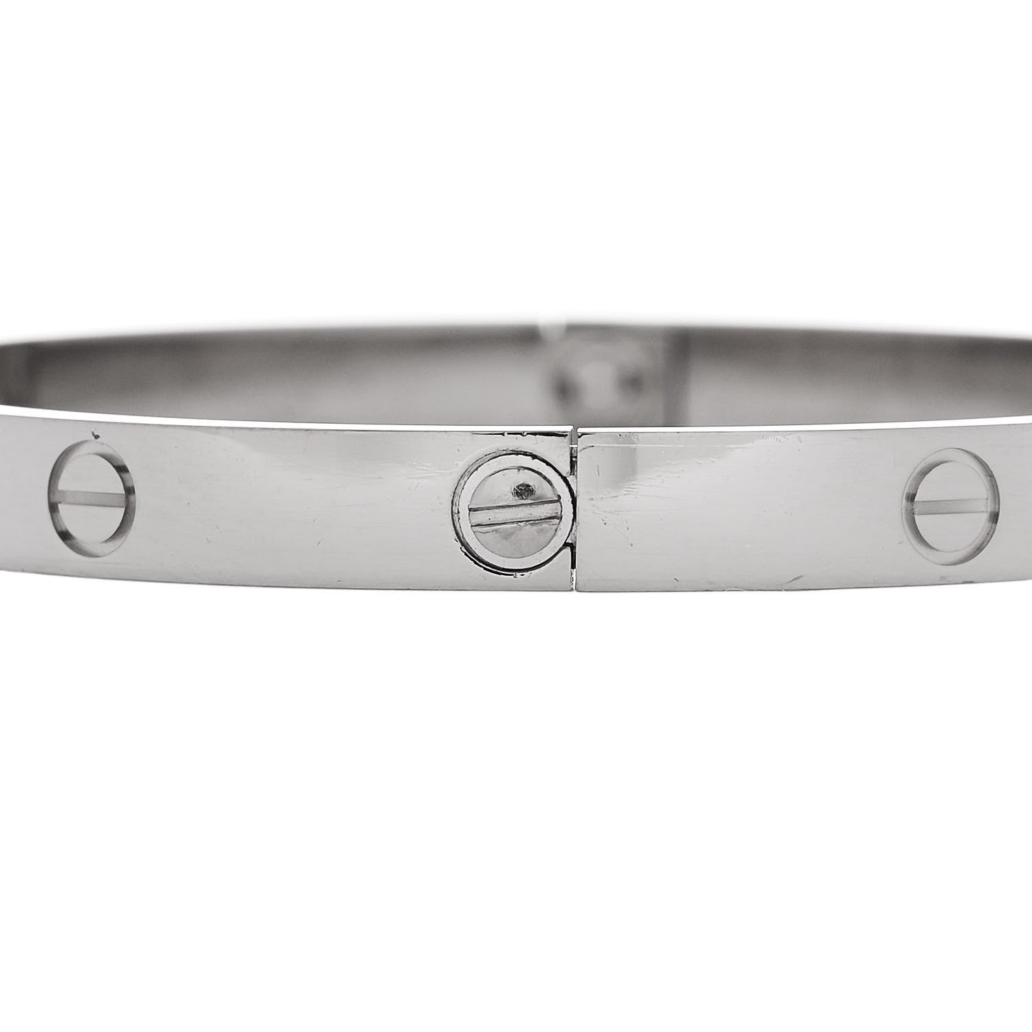 Cartier 18K White Gold LOVE Bracelet 20 5 of 8