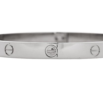 Cartier 18K White Gold LOVE Bracelet 20 5 of 8