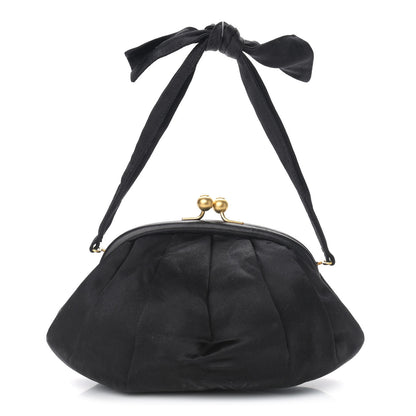 Chanel Satin Kisslock Evening Bag Black 1 of 10