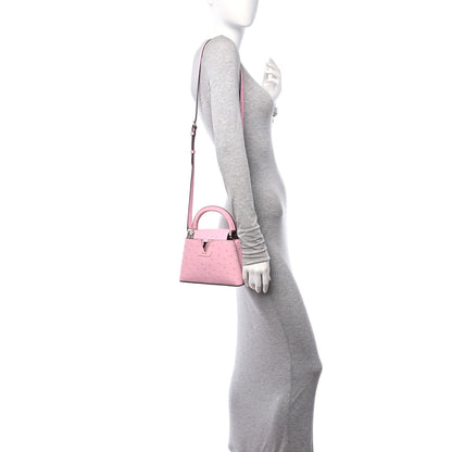 Louis Vuitton Ostrich Capucines Mini Pink 2 of 9