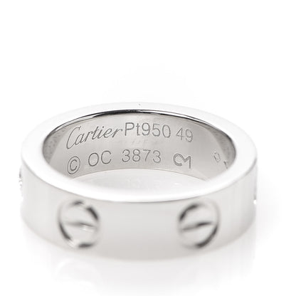 Cartier Platinum Diamond 5.5mm LOVE Ring 49 5 5 of 6