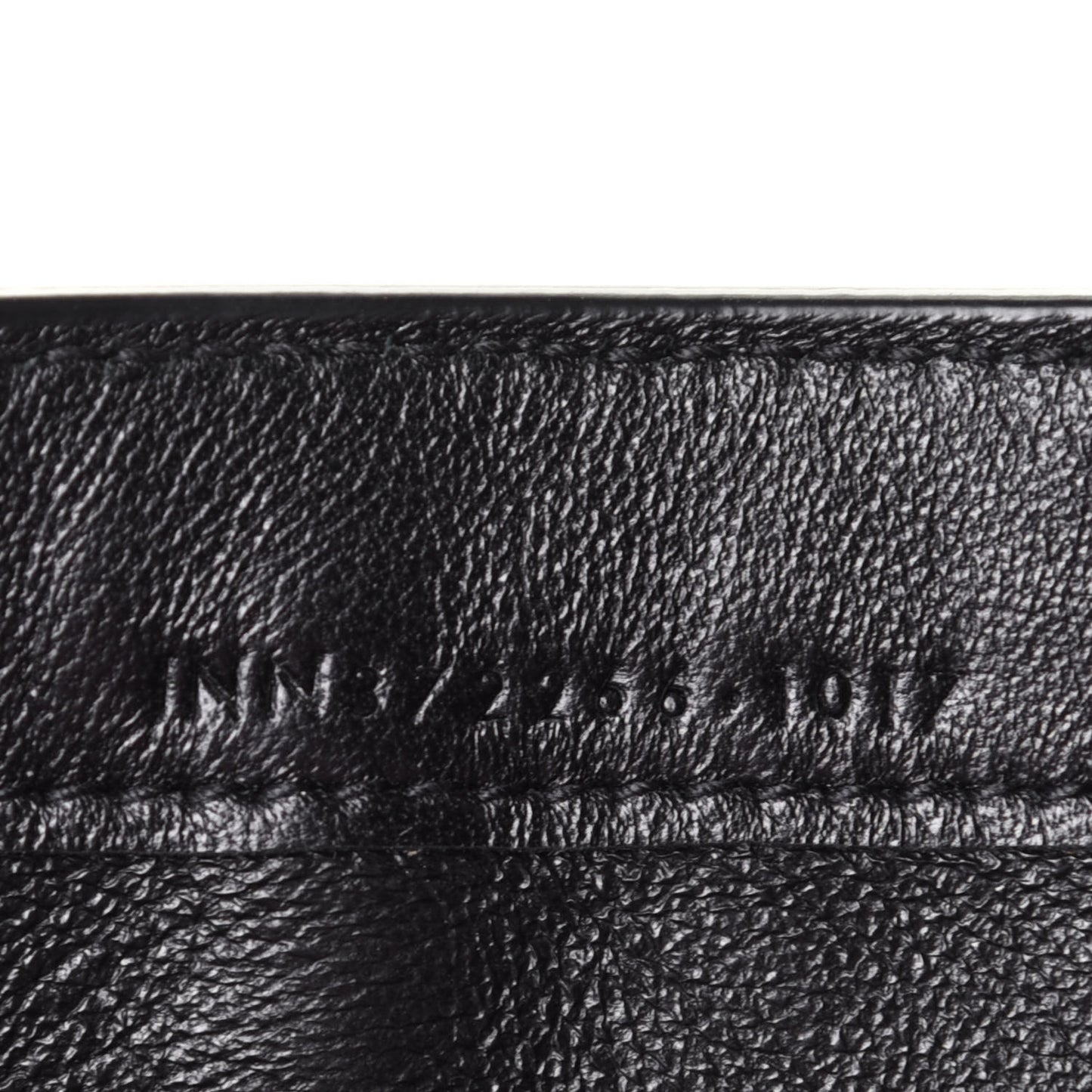 Calfskin Crocodile Embossed Monogram Flap Wallet Black