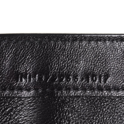 Saint Laurent Calfskin Crocodile Embossed Monogram Flap Wallet Black 7 of 7