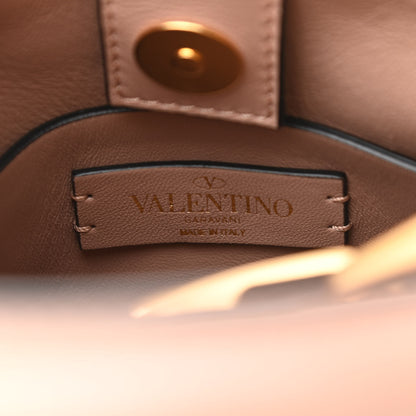Valentino Garavani Nappa Small Roman Stud The Handle Bag Rose Cannelle 6 of 9