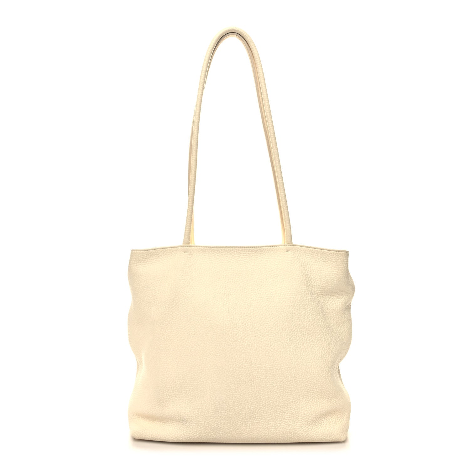 The Row Grained Calfskin Medium Portfolio Tote Ivory 1 of 10