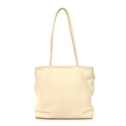 The Row Grained Calfskin Medium Portfolio Tote Ivory 1 of 10